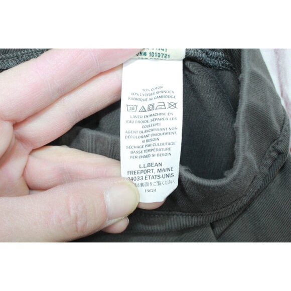 LL Bean Perfect Fit Pants Leggings Dark Taupe Size M Pet - Picture 9 of 11